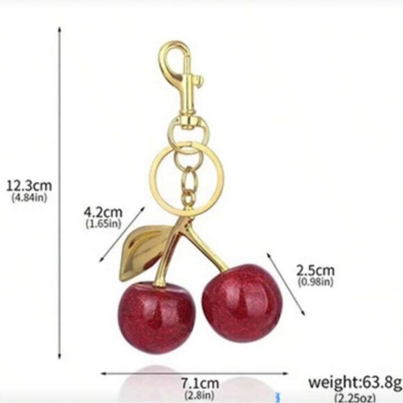 Plush Cherry Bag & Keychain Charm - Picture 3 of 3